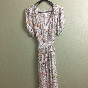 White Floral Maxi Dress
